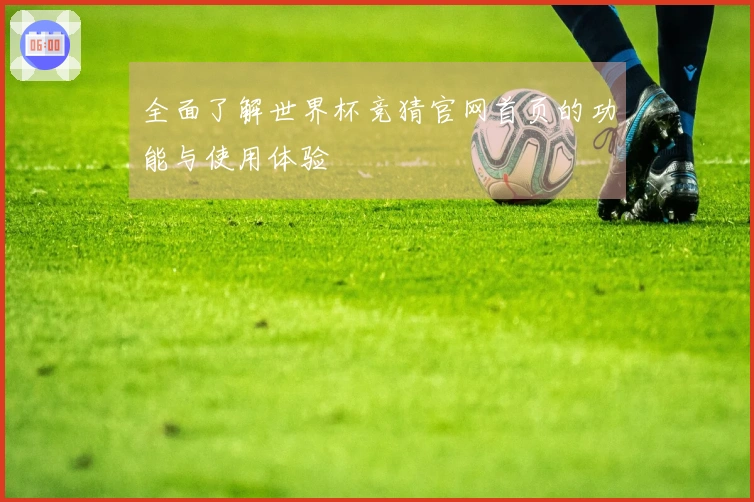 全面了解世界杯竞猜官网首页的功能与使用体验